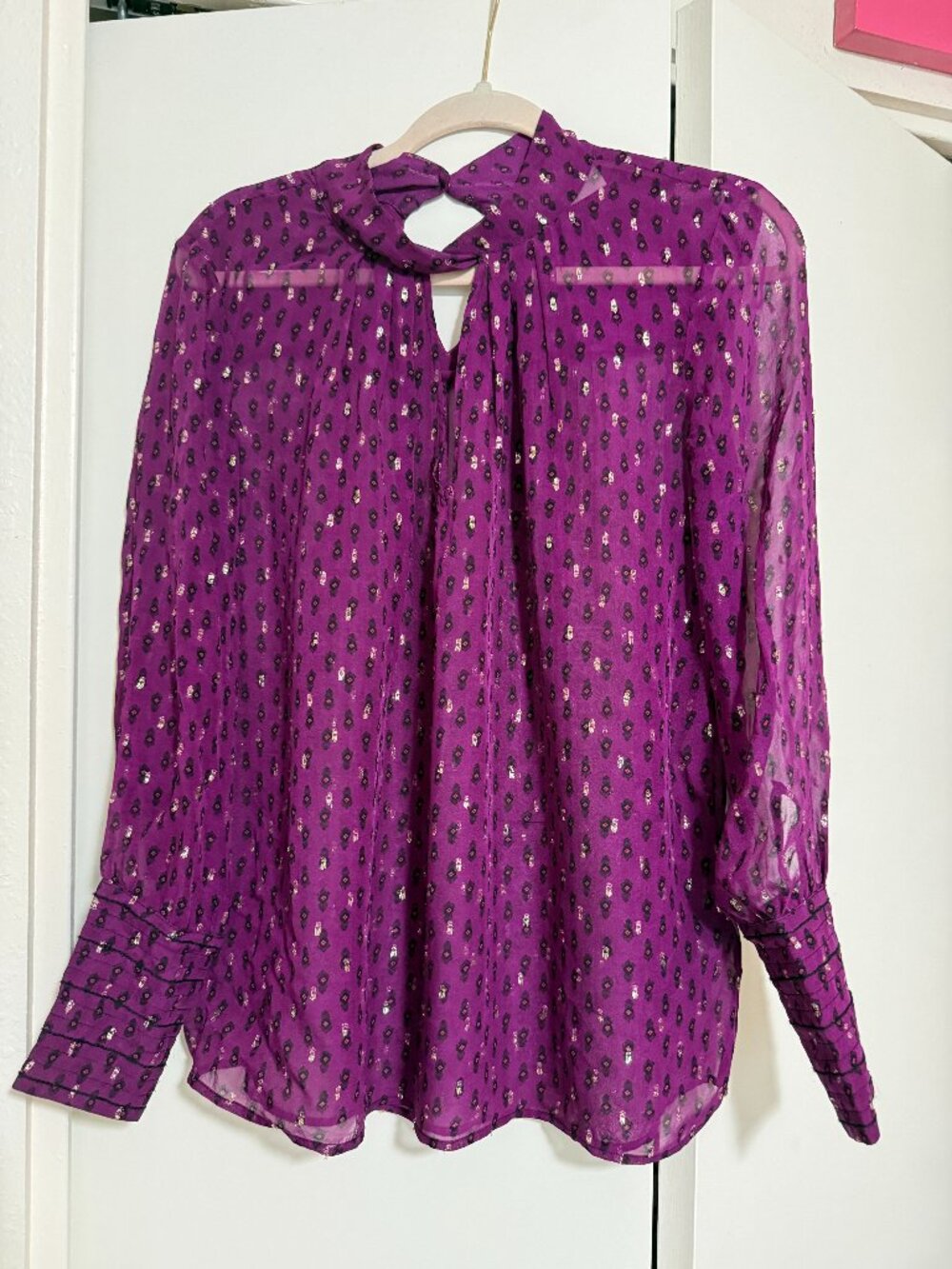 BA&SH Purple Long Sleeve Blouse - Size 1